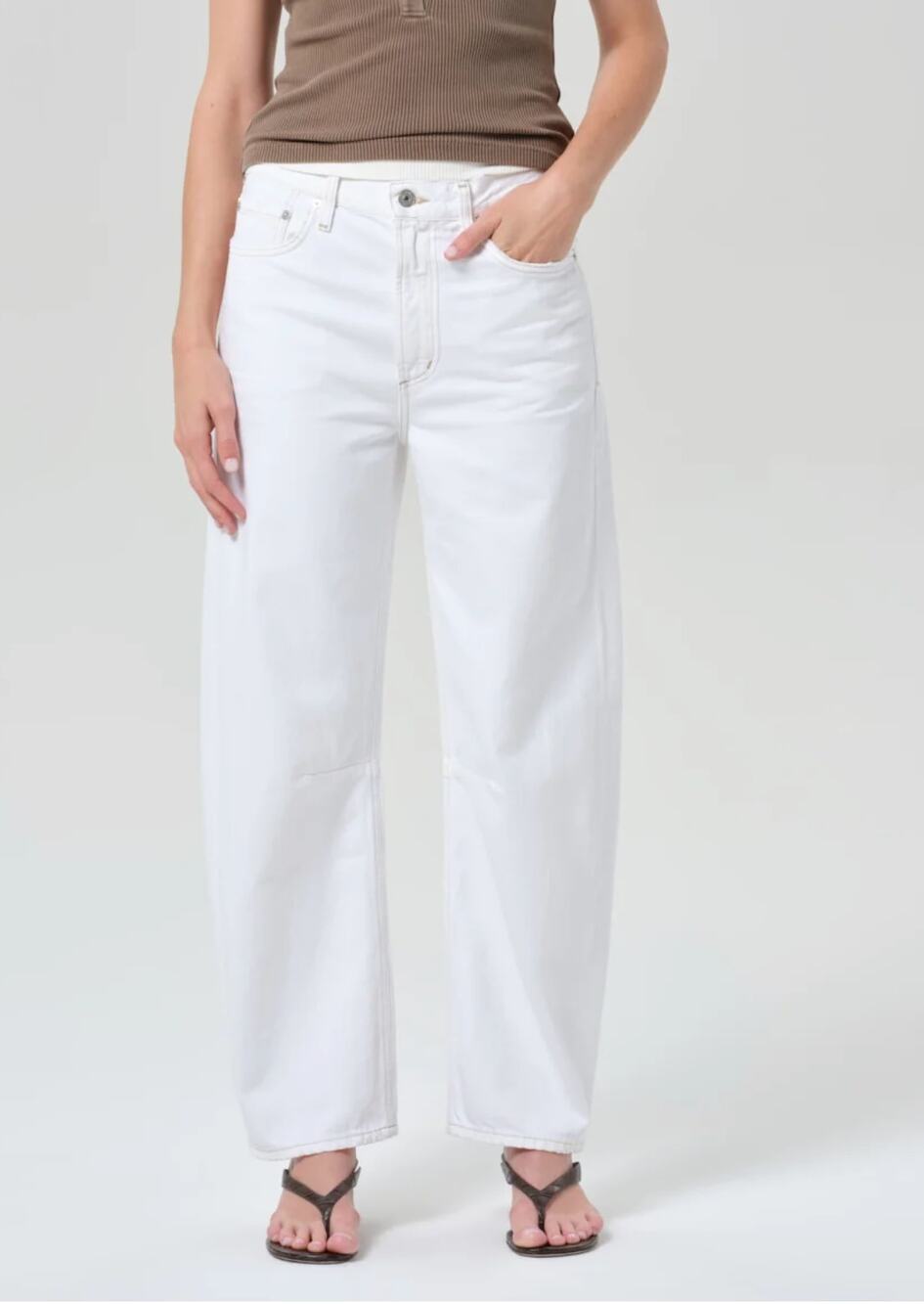 CITIZENS OF HUMANITY Miro Relaxed Jean In Soft White NWOT size 25 *flaw* women's